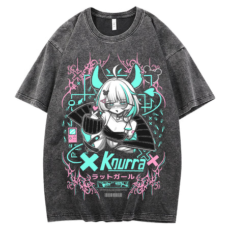 Kourra Metal Acid Wash T-Shirt