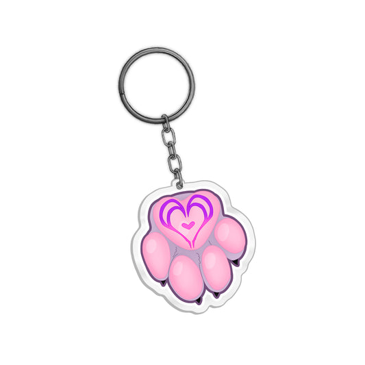 Tigra Valentine Paw Print Keychain
