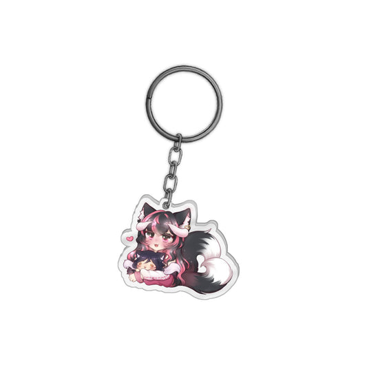 Asakifox Chibi Cuddle Keychain