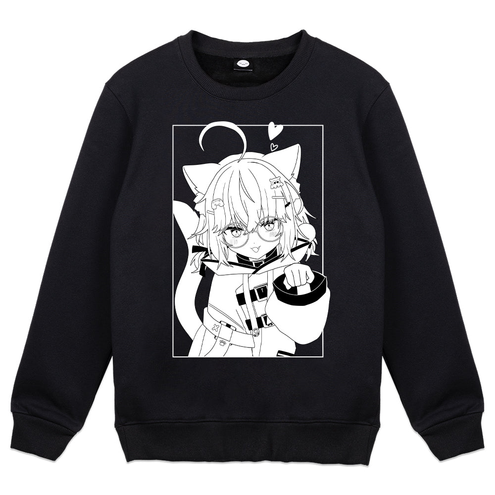 MinikoMew Nya Black Crewneck