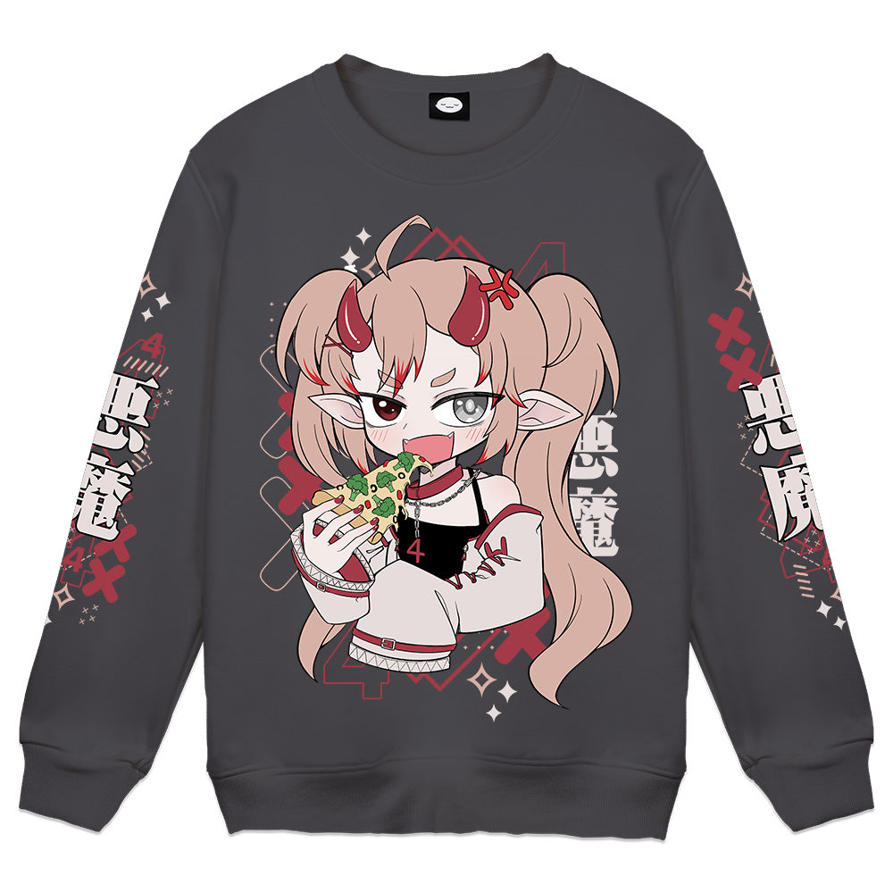 CH4I Chunni Devil Charcoal Crewneck