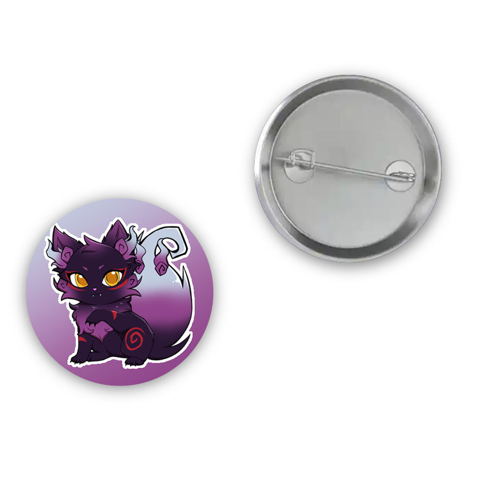 ChibiOkamiVT Chibi Button Pin