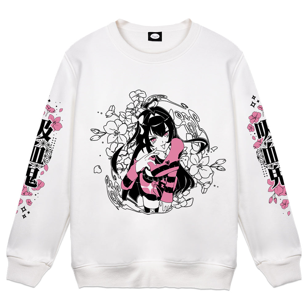 Cuptire "Sakura Bomb" Crewneck - White