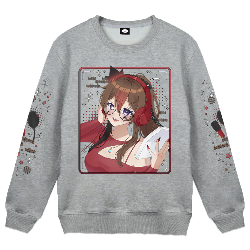 SabishiiVT "On the Mic!" Gray Crewneck