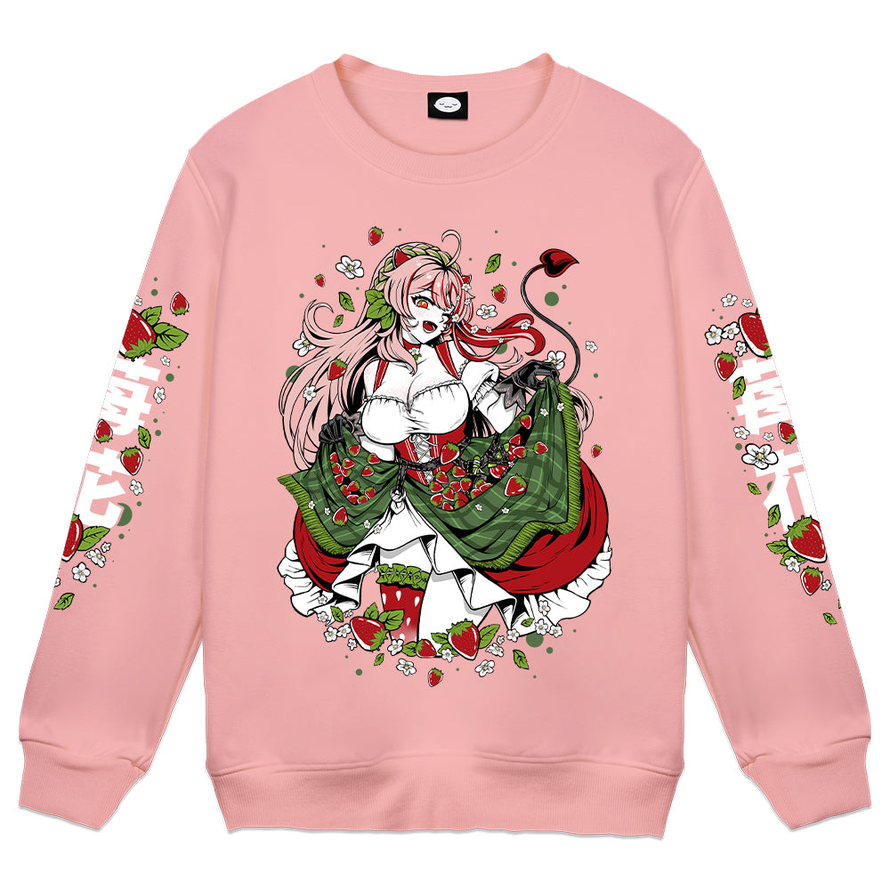 Zumiii Fraisette 'Berry Picking' Pink Crewneck