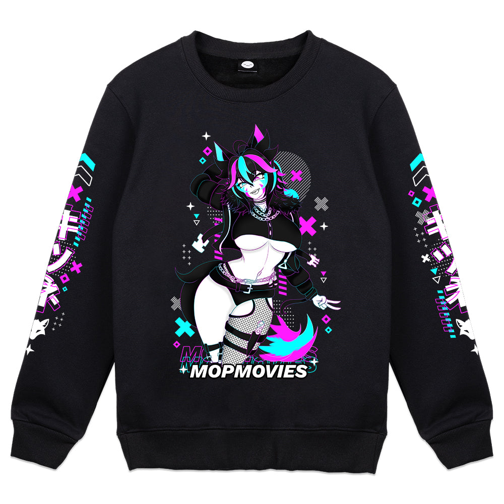 MopMovies Neon Fox Crewneck