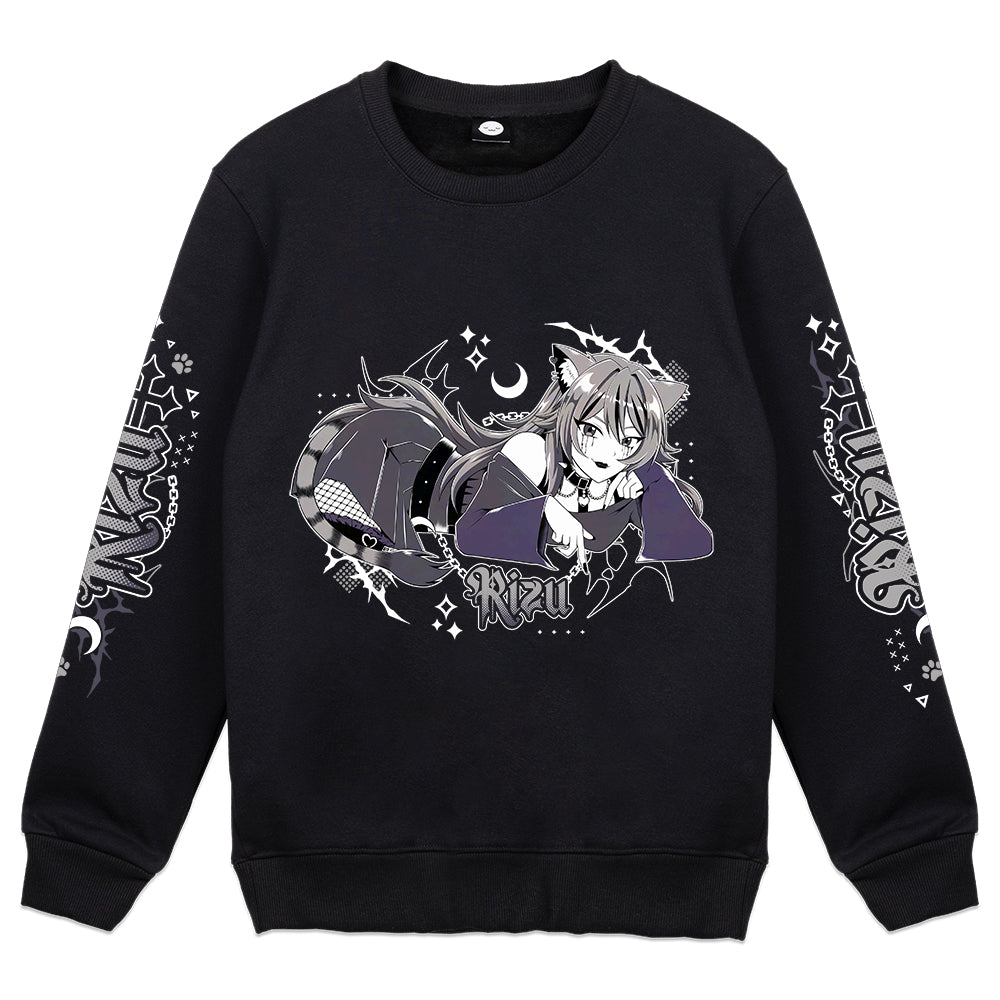Rizu Mayonaka 'Goth Kitty' Crewneck