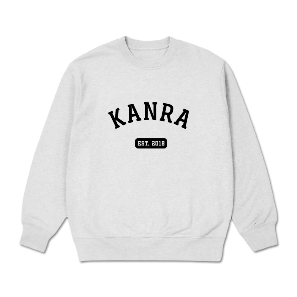 Kanra White University Crewneck