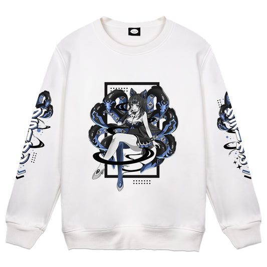 Abelia Release The Kraken White Crewneck