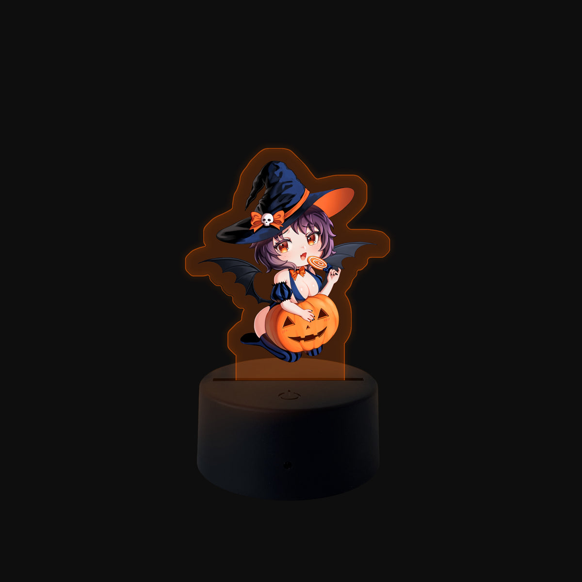 FrostedFricks Succubus Witch Chibi LED Desk Lamp - wuzikaa
