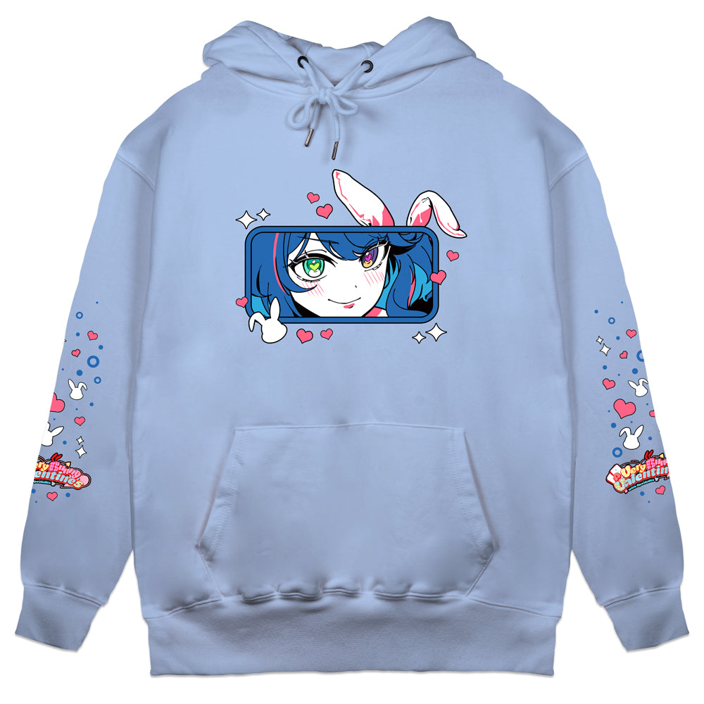 Mischief.EVE "Very Bunny Valentine's" Hoodie - Light Blue