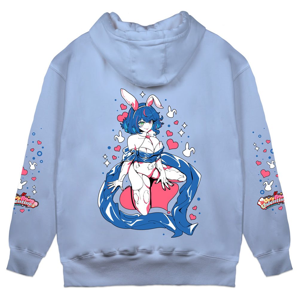 Mischief.EVE "Very Bunny Valentine's" Hoodie - Light Blue