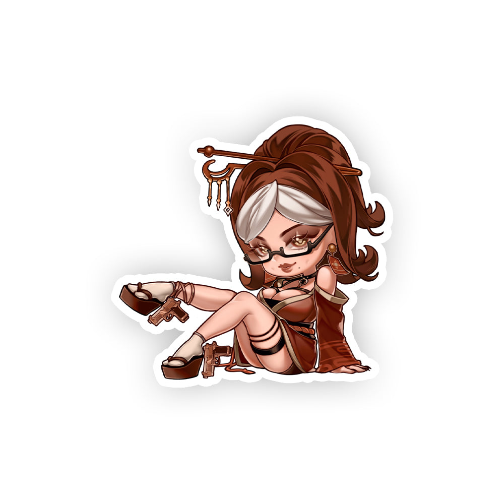 Kavalliere Lounging Chibi Sticker