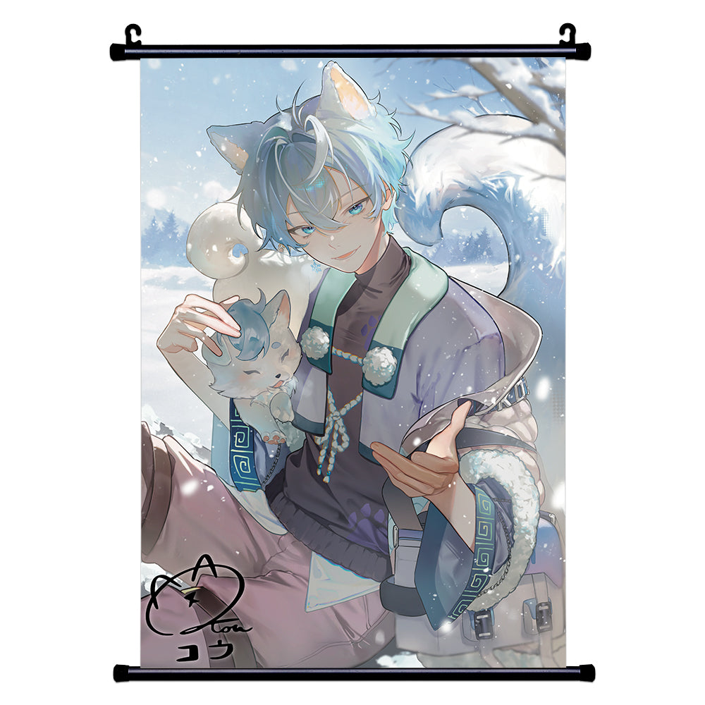 Koummand "Samoyed in Snow" Wall Scroll