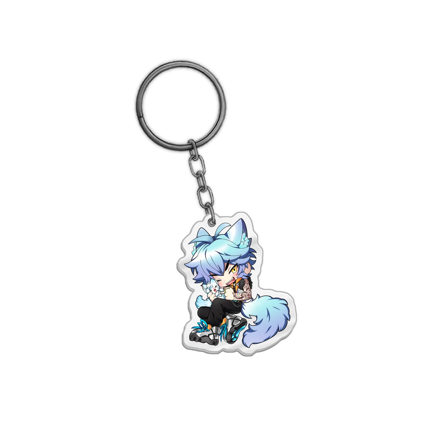 Lucis Custos "Little Blue & Lucis" Keychain