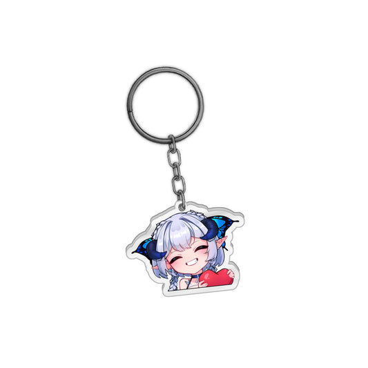 Meemeesh Blue Peeker Keychain