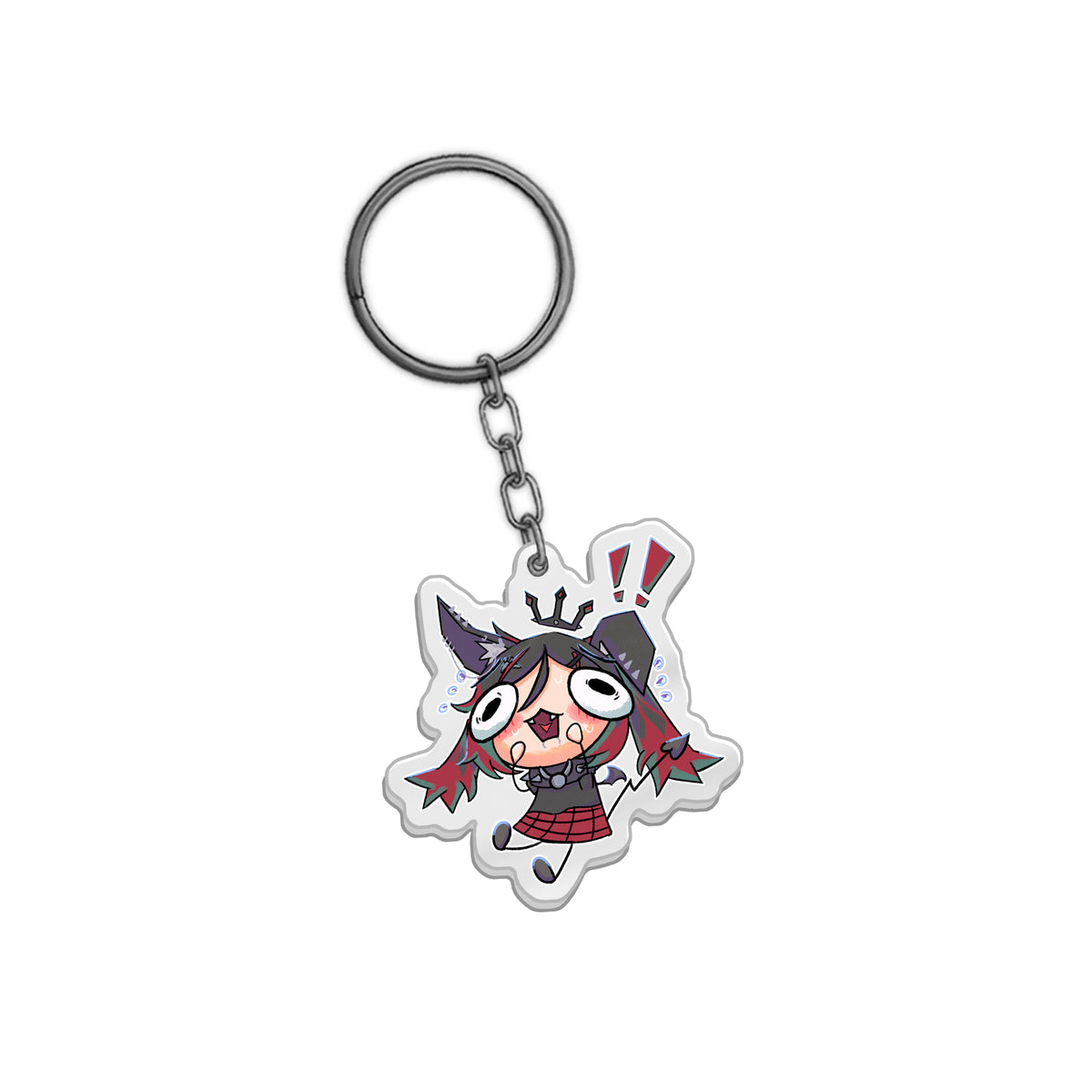 MinaBunVT Scared Keychain