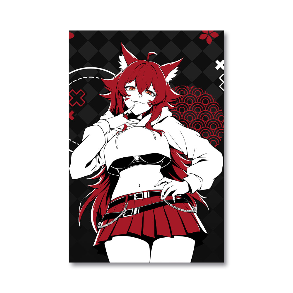 FoxxyLillyVT Mischievous Lil Fox (Inverse) Poster