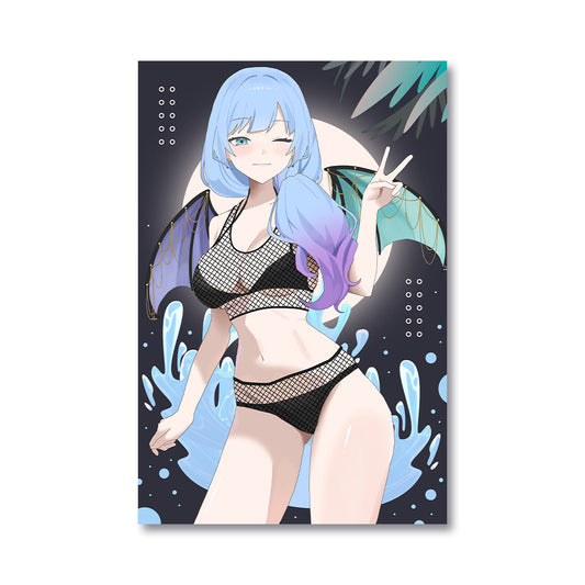 CreonCrayon Moonlit Swim Poster