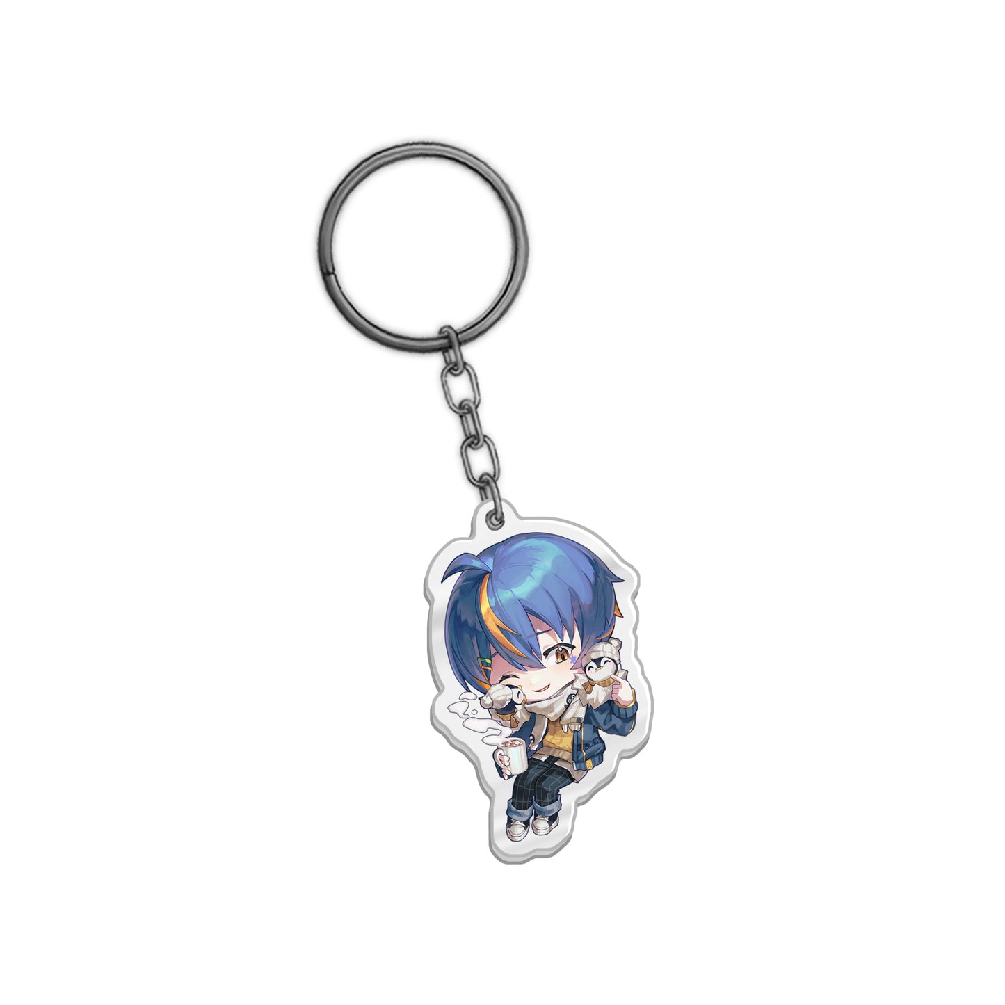 Sanguini Penguini "Hot Cup of Chocolate" Acrylic Keychain