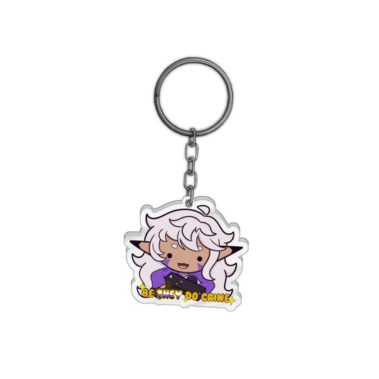 SlushieGhost "Be They Do Crime" Keychain