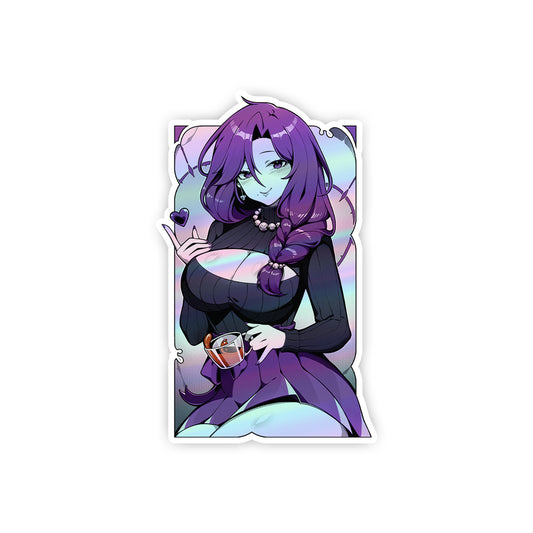 ChaChaYourVmom Tea Lover Holographic Sticker