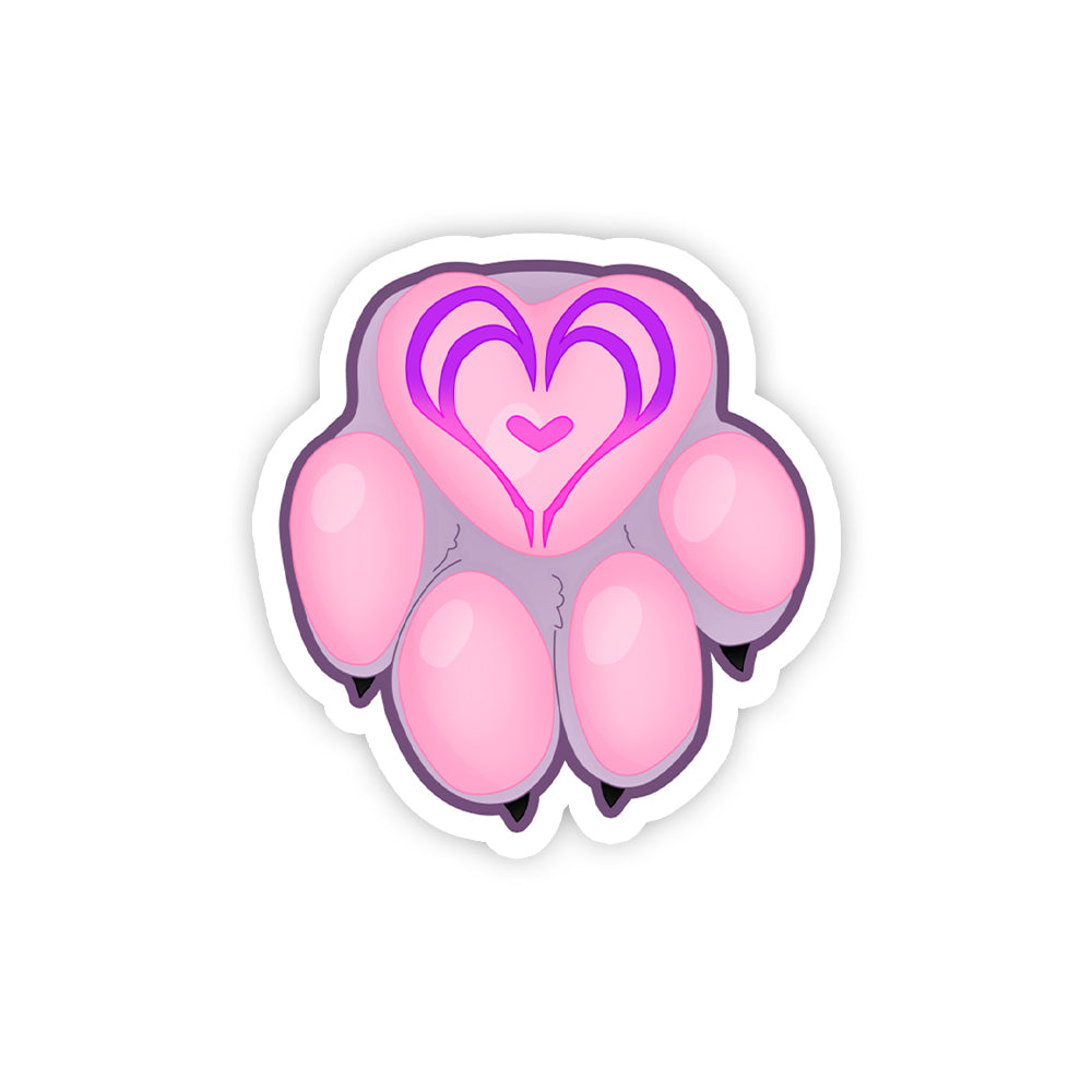 Tigra Valentine Paw Print Sticker