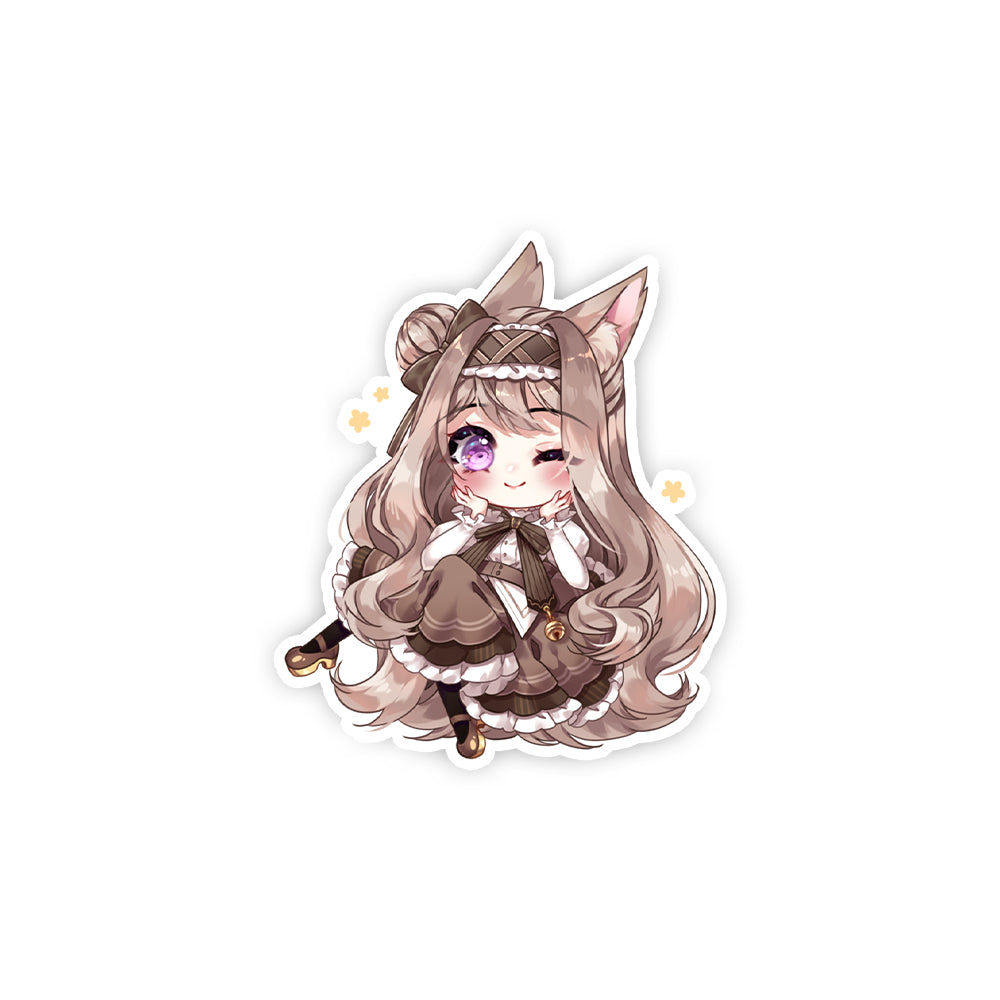 konkonmocha Chibi Wink Sticker