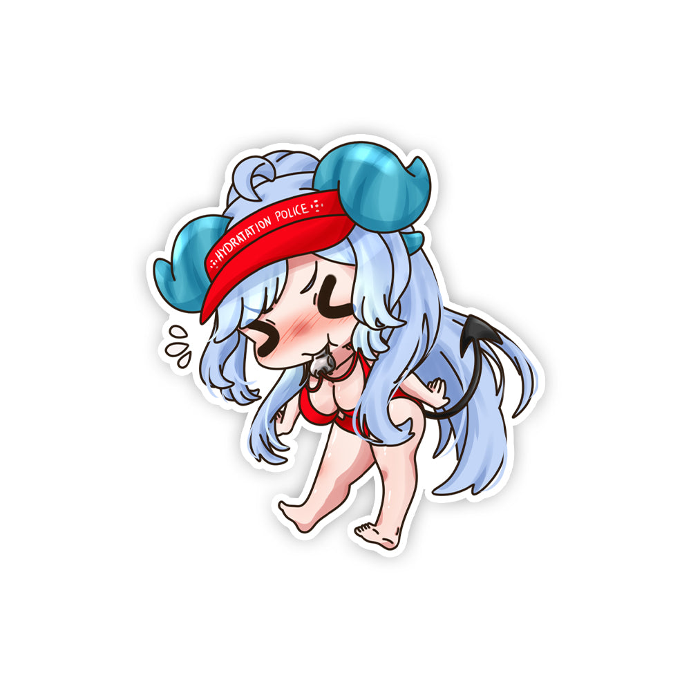 HydratedWaifu Hydration Alert Sticker