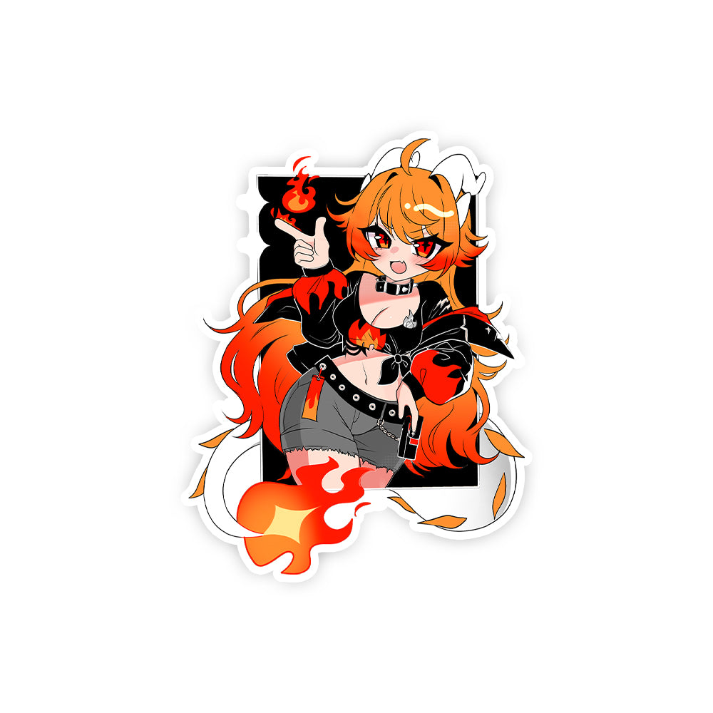 SweatyLilKoi Fire Sticker