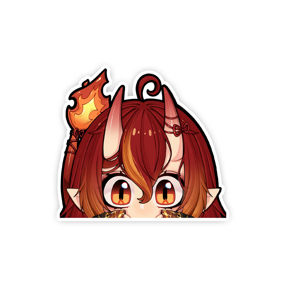 FireOniRei Peeker Sticker