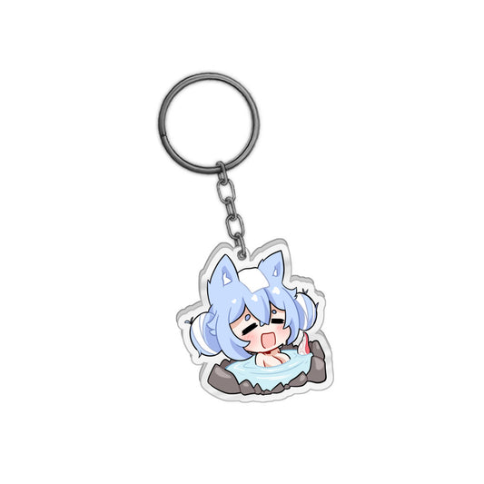 Tsuki Tyan Onsen Keychain