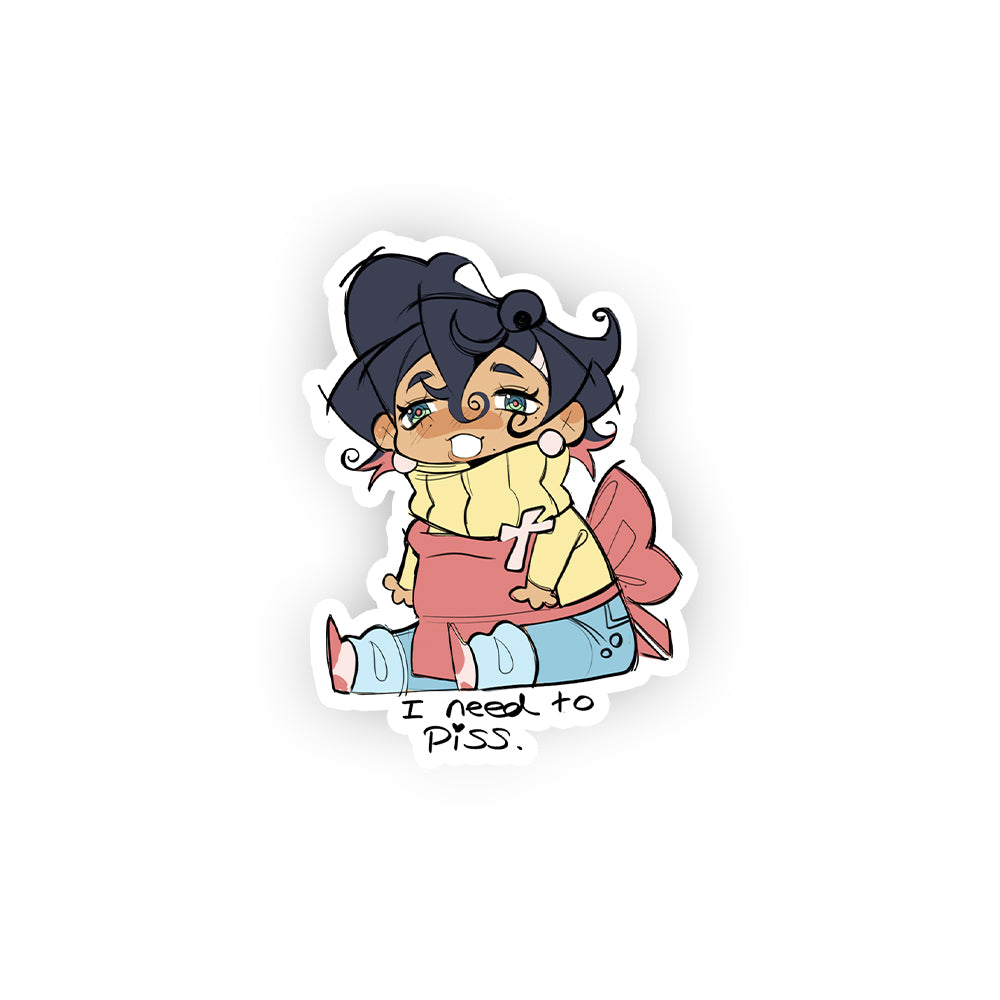 WesleyJ 'Gotta piss' Sticker