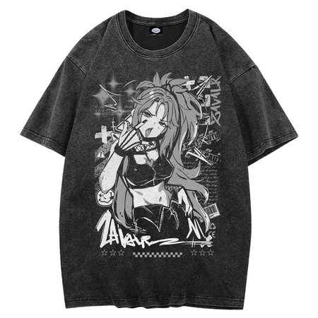 Zavalr Grunge Debut Acid Wash T-Shirt