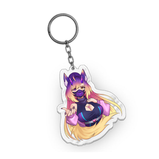 AkiFae Masked Acrylic Keychain