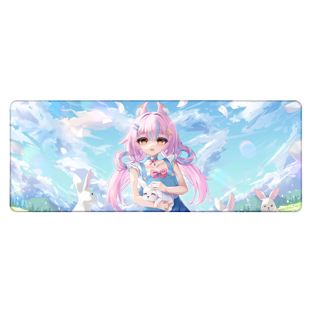 bunnykait "Flowers & Bunnies" XL Mousepad