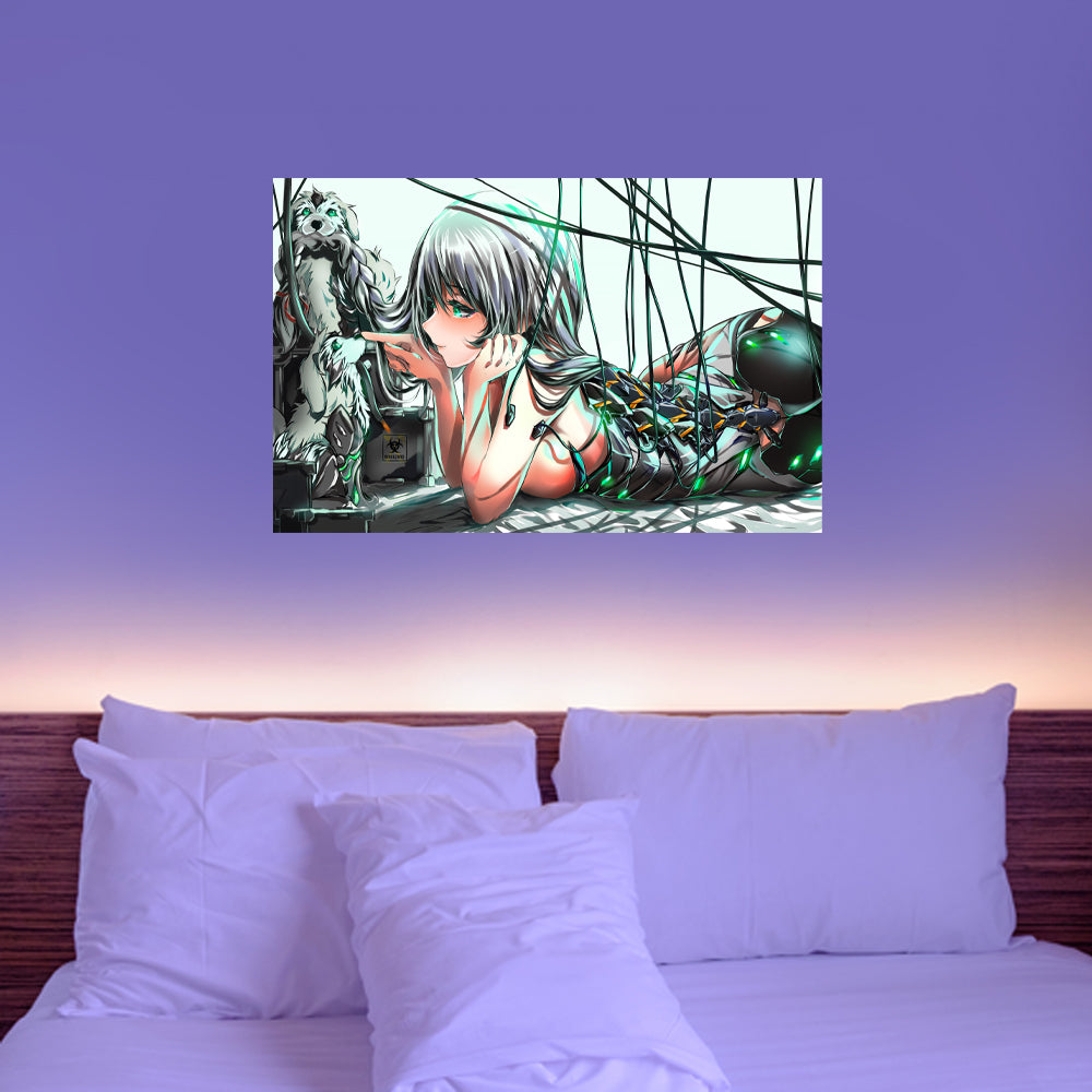 Girl & Pups Anime Poster