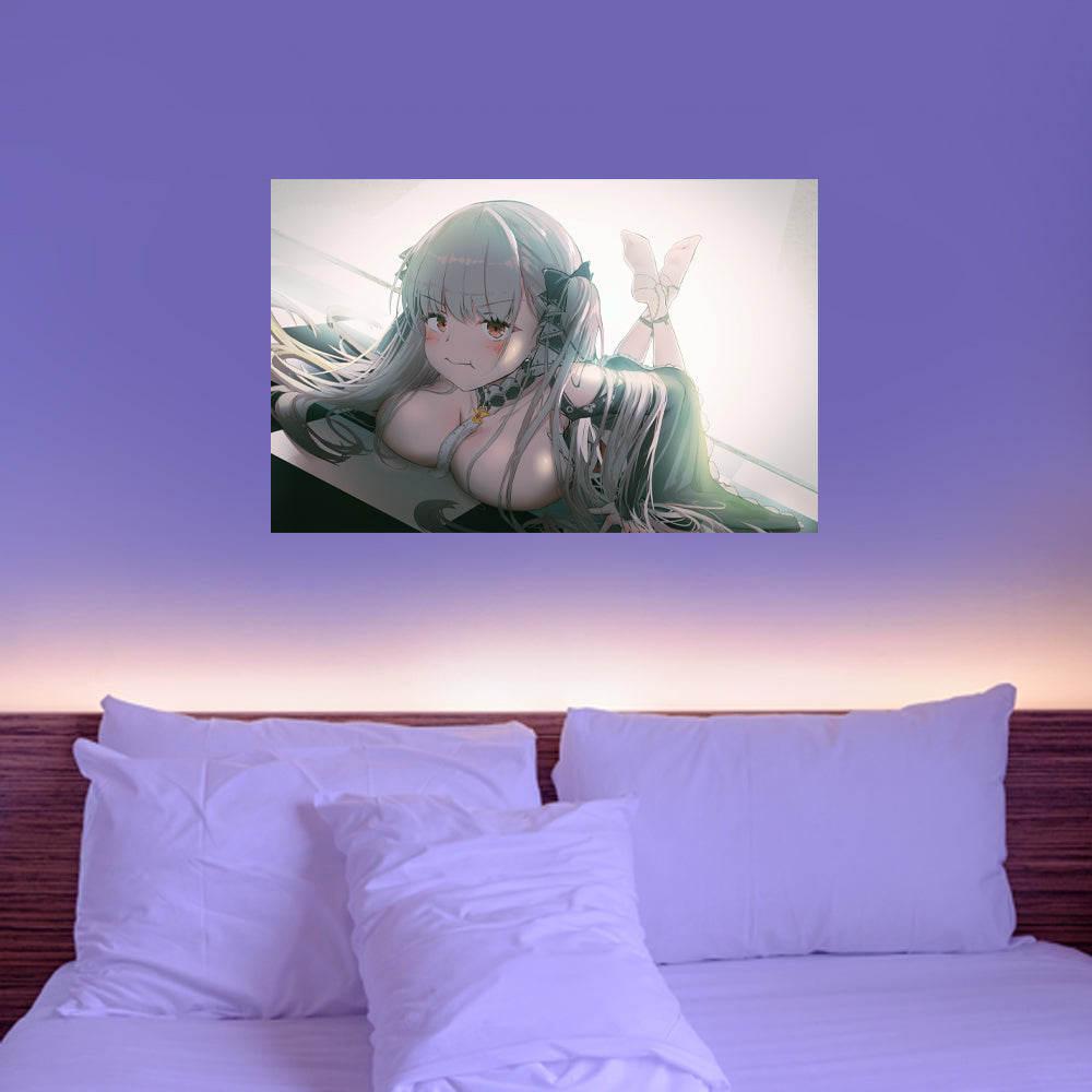 Pushups Workout Girl Anime Poster