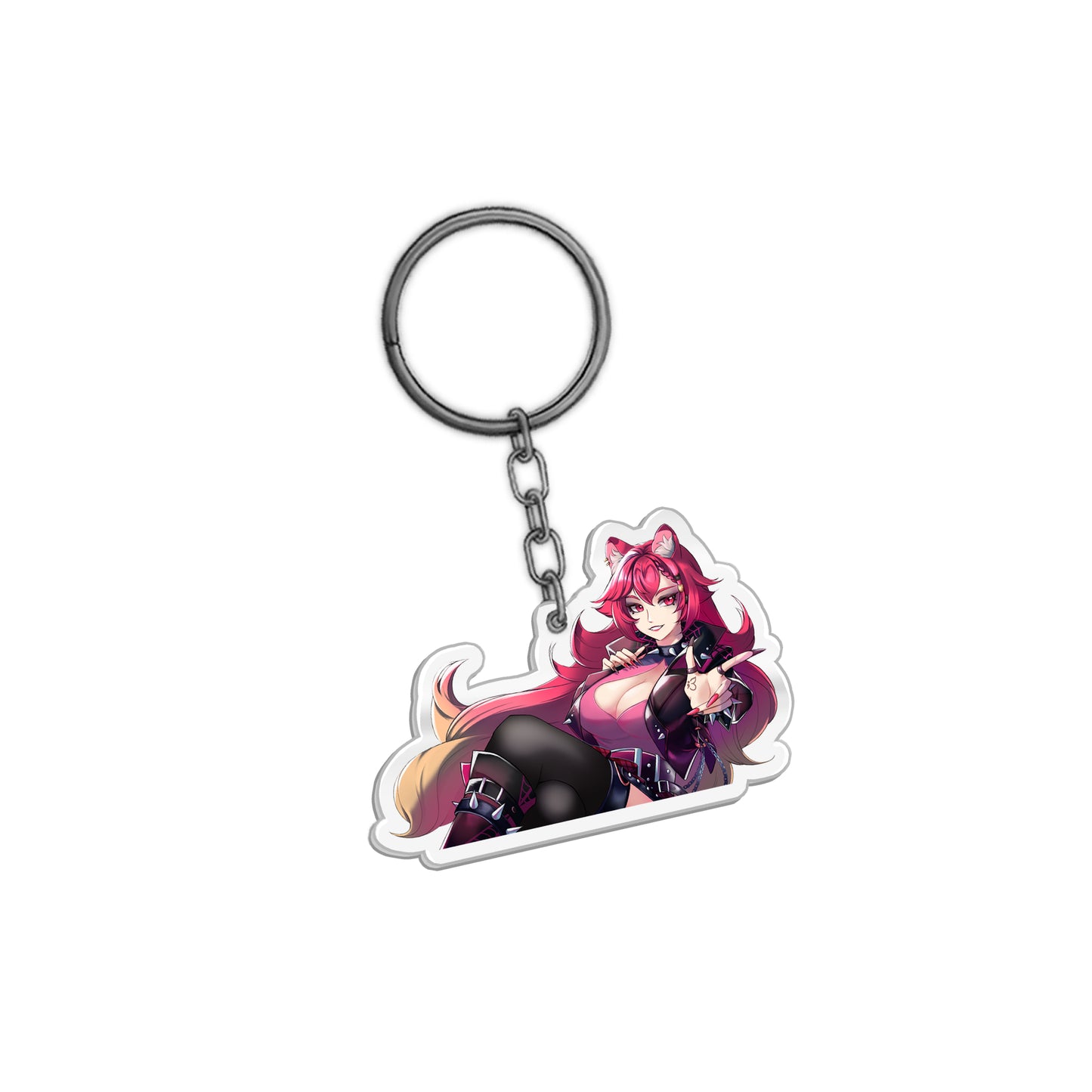 Lunaria Quimera Rosa Keychain