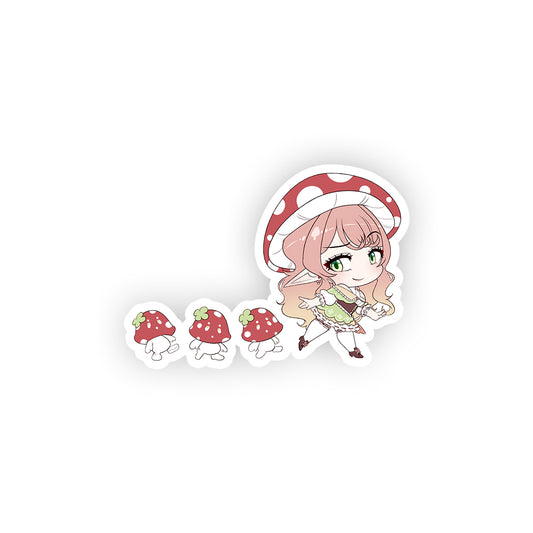 AmiClover Mushroom Walk Sticker