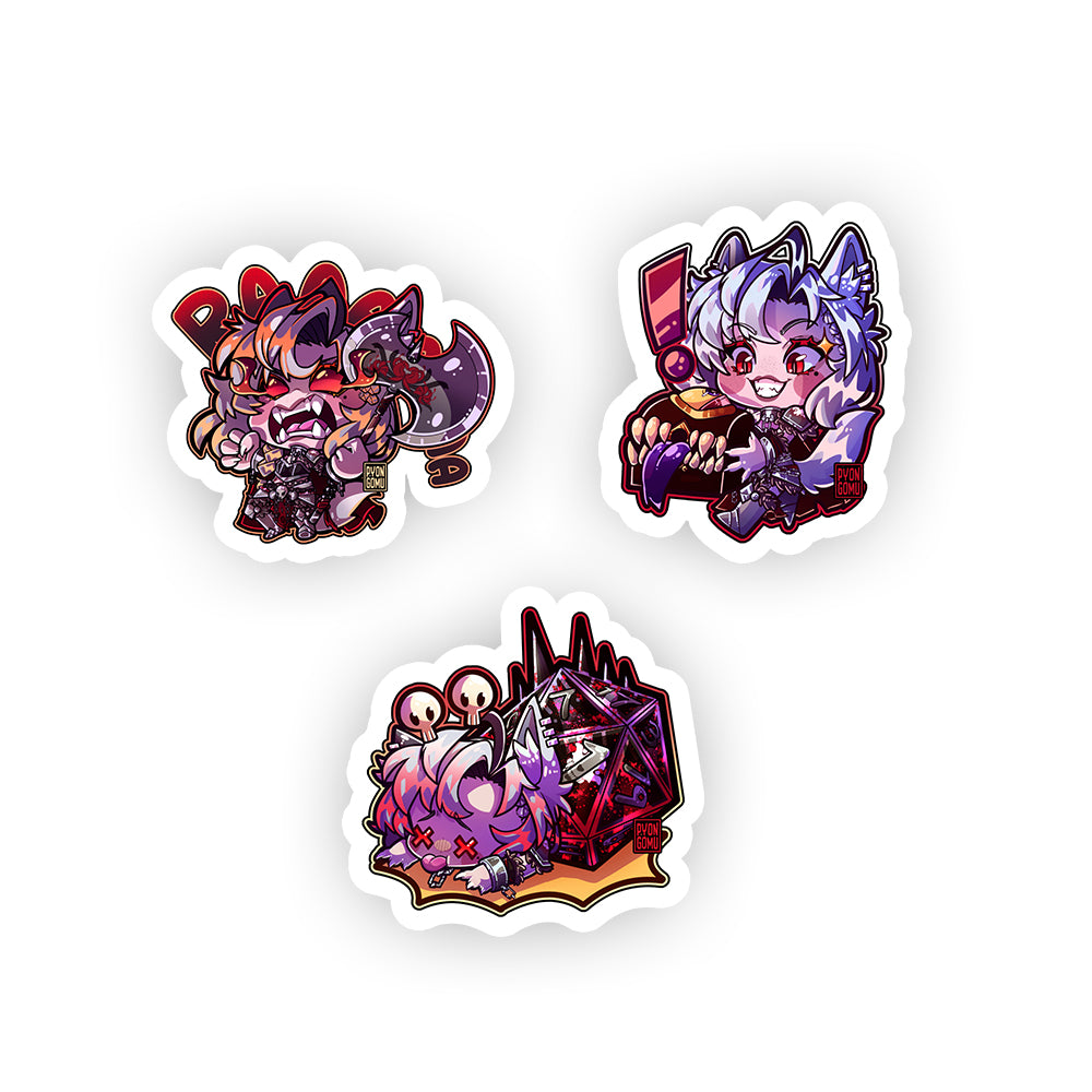 AruSilverFang Chibi Sticker Pack