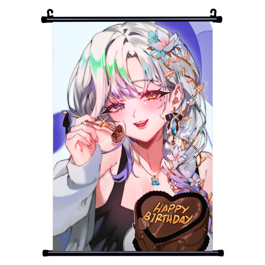Ashie 2025 Birthday Wallscroll - Blue