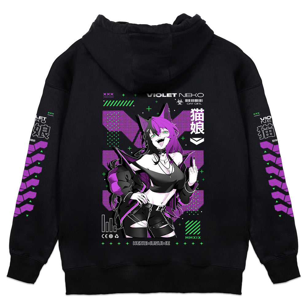 TheVioletNeko Degen Cat Girl Hoodie