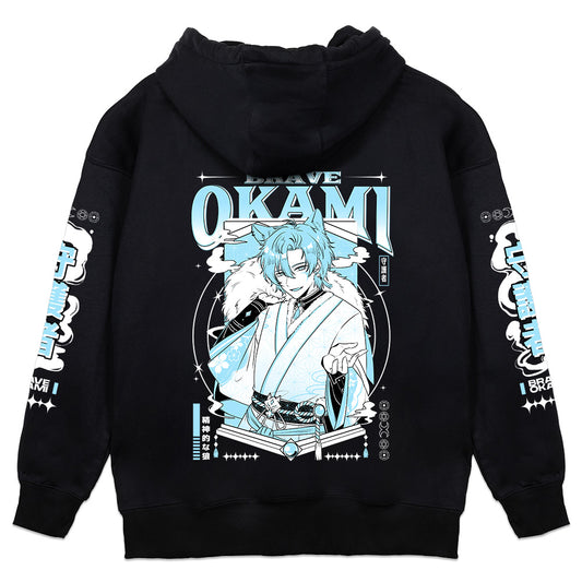 BraveOkami Spirit Wolf Streetwear Hoodie