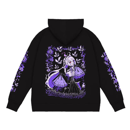 WispyLavande Burning Wick Zip Up Hoodie