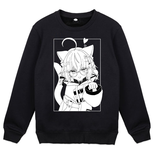 MinikoMew Nya Black Crewneck