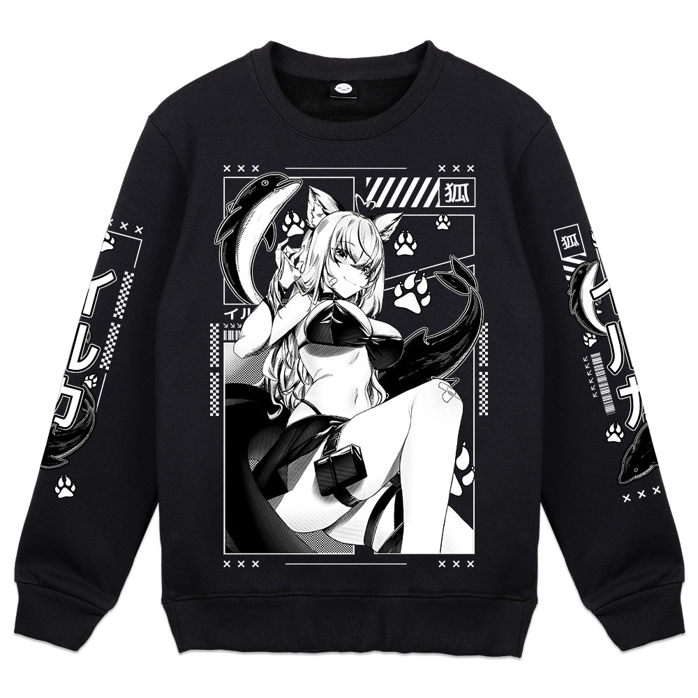 CuteDelfi Mysterious Fox Dolphin Crewneck