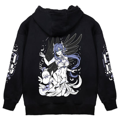 Esteria Hoshiko Feather Fall Hoodie - Black