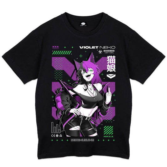 TheVioletNeko Degen Cat Girl Shirt