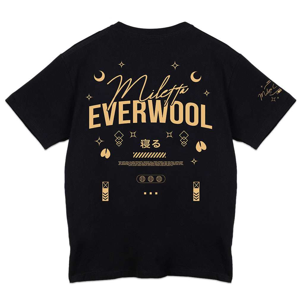 Miletta Everwool "Glamorous" Black T-Shirt